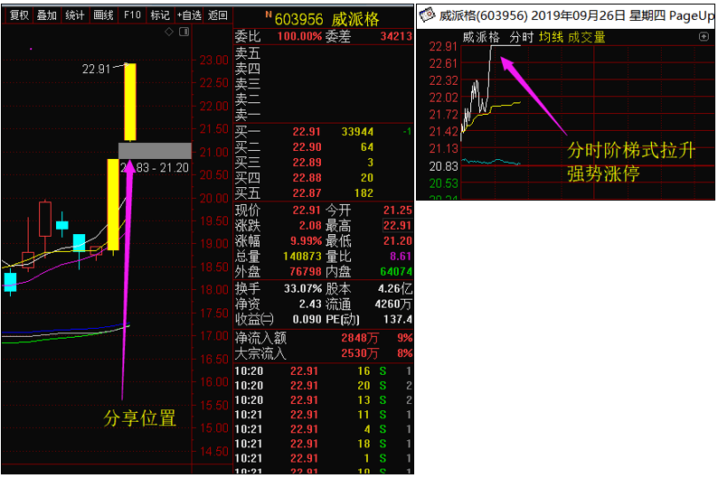 股票 正文 早盘分享的竞价强势票威派格603956也如期封涨停板!