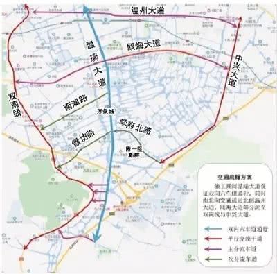 温州大道南段施工,通行能力降六成!快看有没经过你家门口!