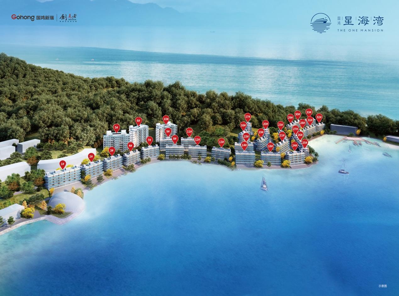 建筑面积约84132㎡星海湾全海景墅区护照火爆办理中