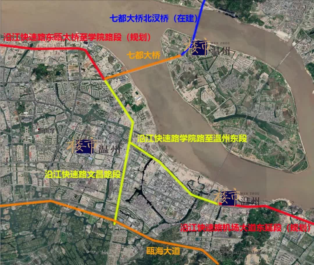 沿江快速路建设有新进展!学院路至温州东及文昌路段初步设计招标