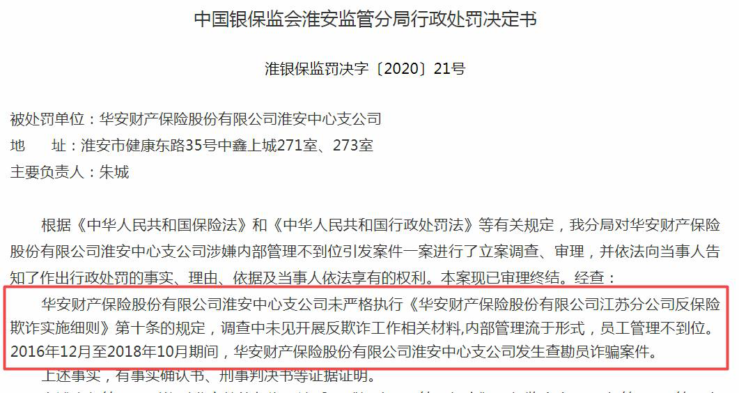 华安保险年内业务多次违规罚超百万 股权质押比例升至84%