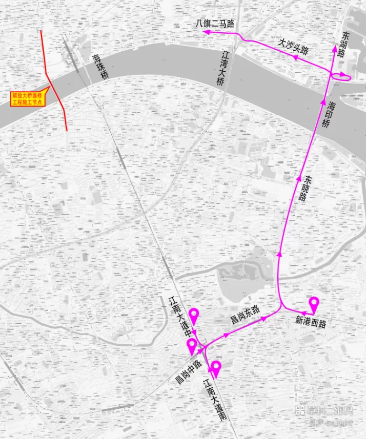 注意！广州解放大桥将于4月11日0时起全封闭维修施工，绕行攻略请收好！(图6)