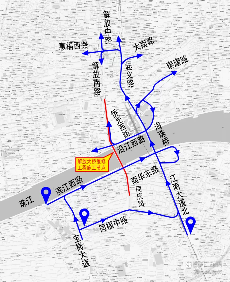注意！广州解放大桥将于4月11日0时起全封闭维修施工，绕行攻略请收好！(图5)