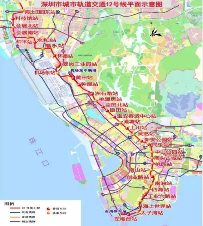 深圳12号线又有新进展地铁房价三年对比图