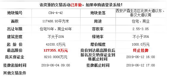 土拍预告西安6月13日3宗地块挂牌出让配建租赁型保障房