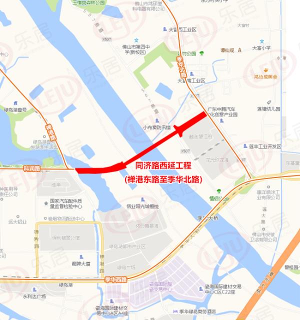 季华二桥新动态!同济路西延线将于8月底开建 预计2023