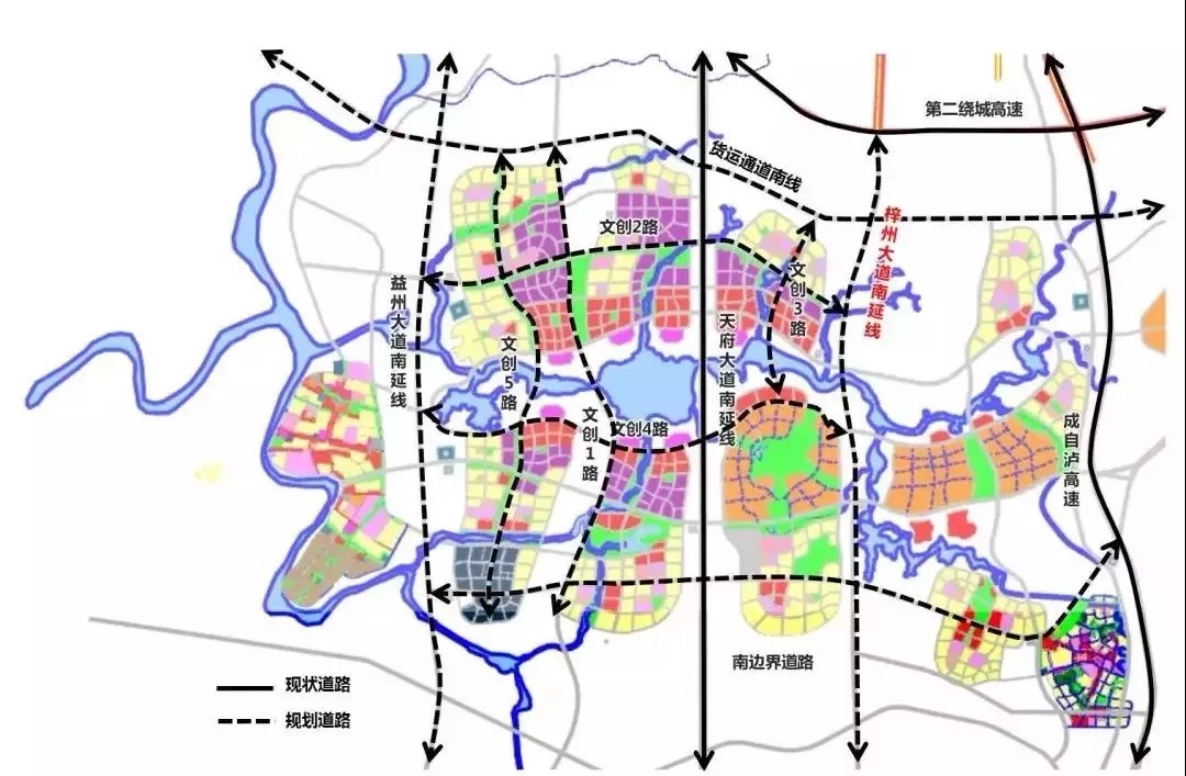 △ 天府新区交通规划图(图据网络)