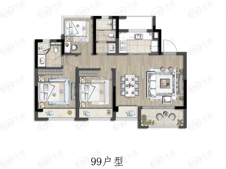   （首开棠前如苑99平户型）