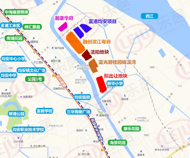 均安地块位置示意图