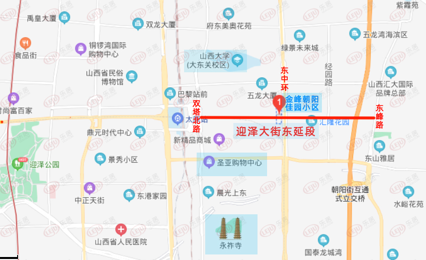 迎泽大街东延工程3月启动金峰朝阳佳园未建成楼栋列入拆迁范围