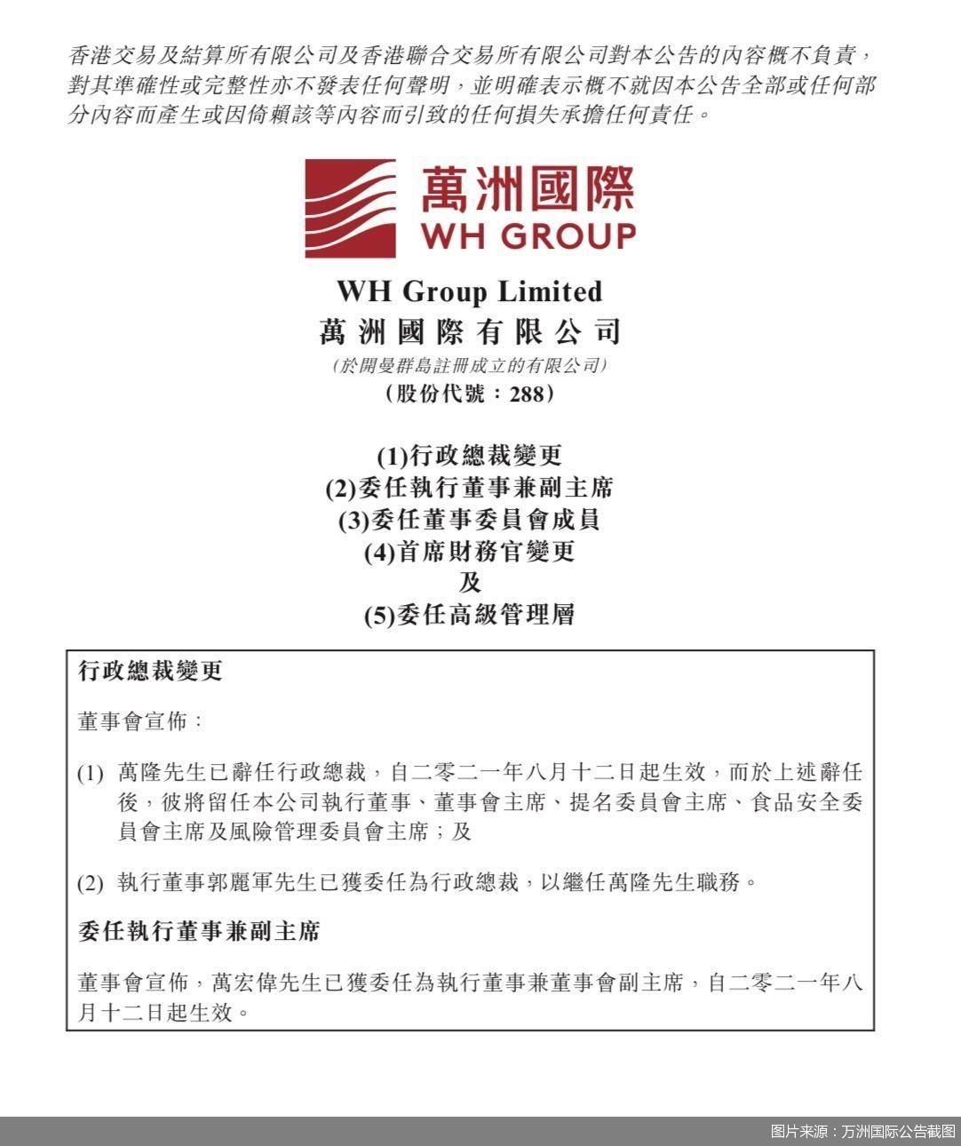 "父子反目"后万隆辞任ceo,跌破千亿港元市值的万洲国际如何重新起航