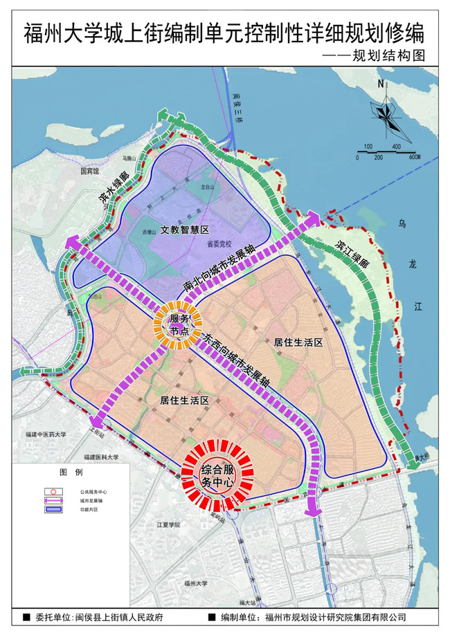 福州大学城上街板块结构规划图