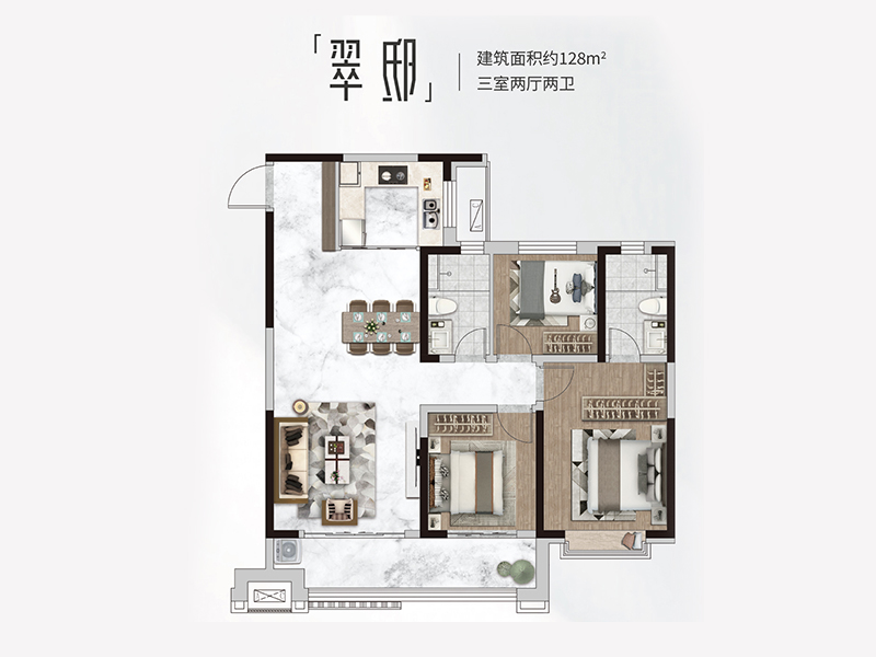 好住丨金科城最新加推128㎡三居室户型如何？_中金在线财经号