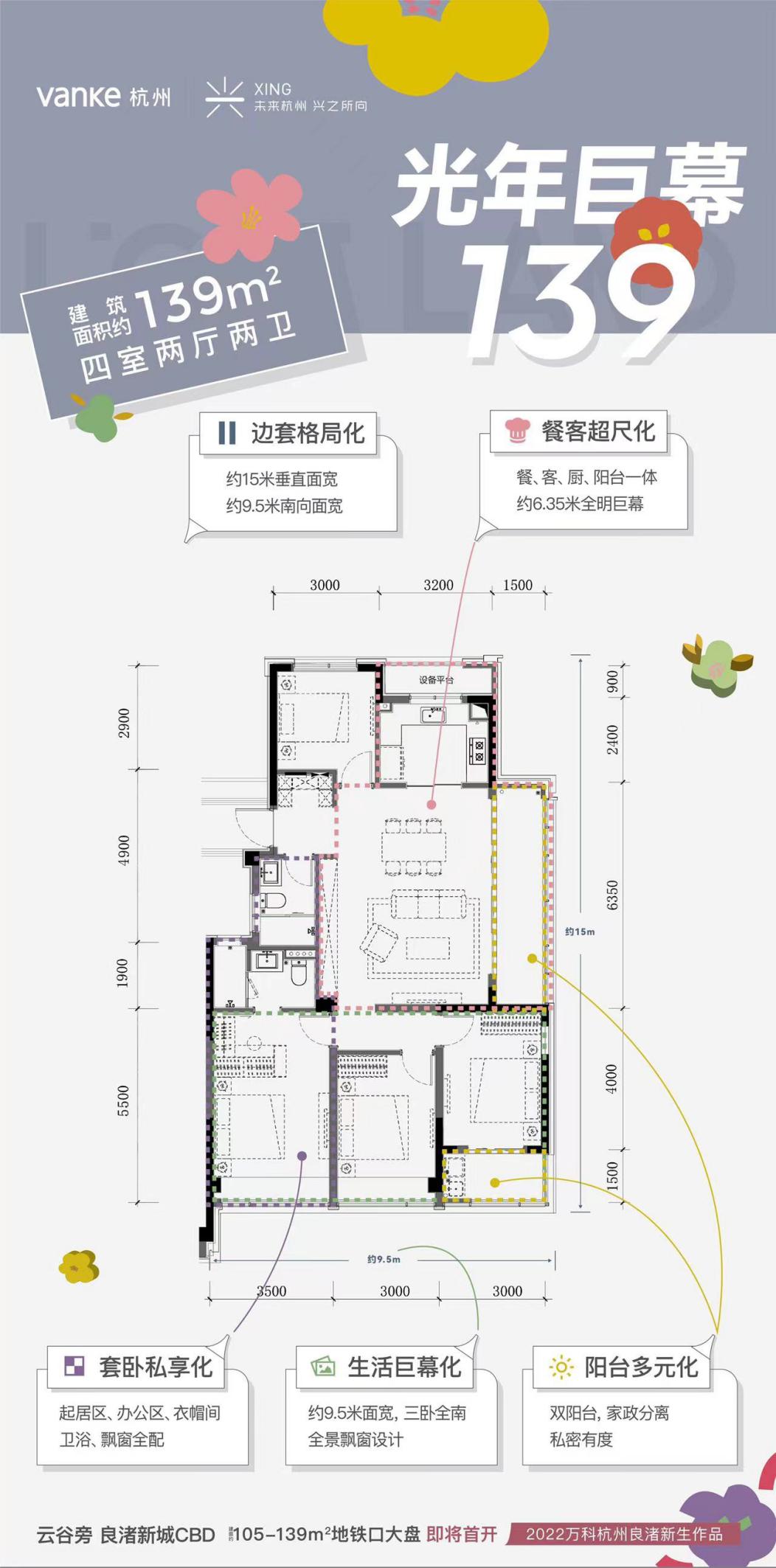 好住丨万科星图光年轩139㎡四房尽显空间大气