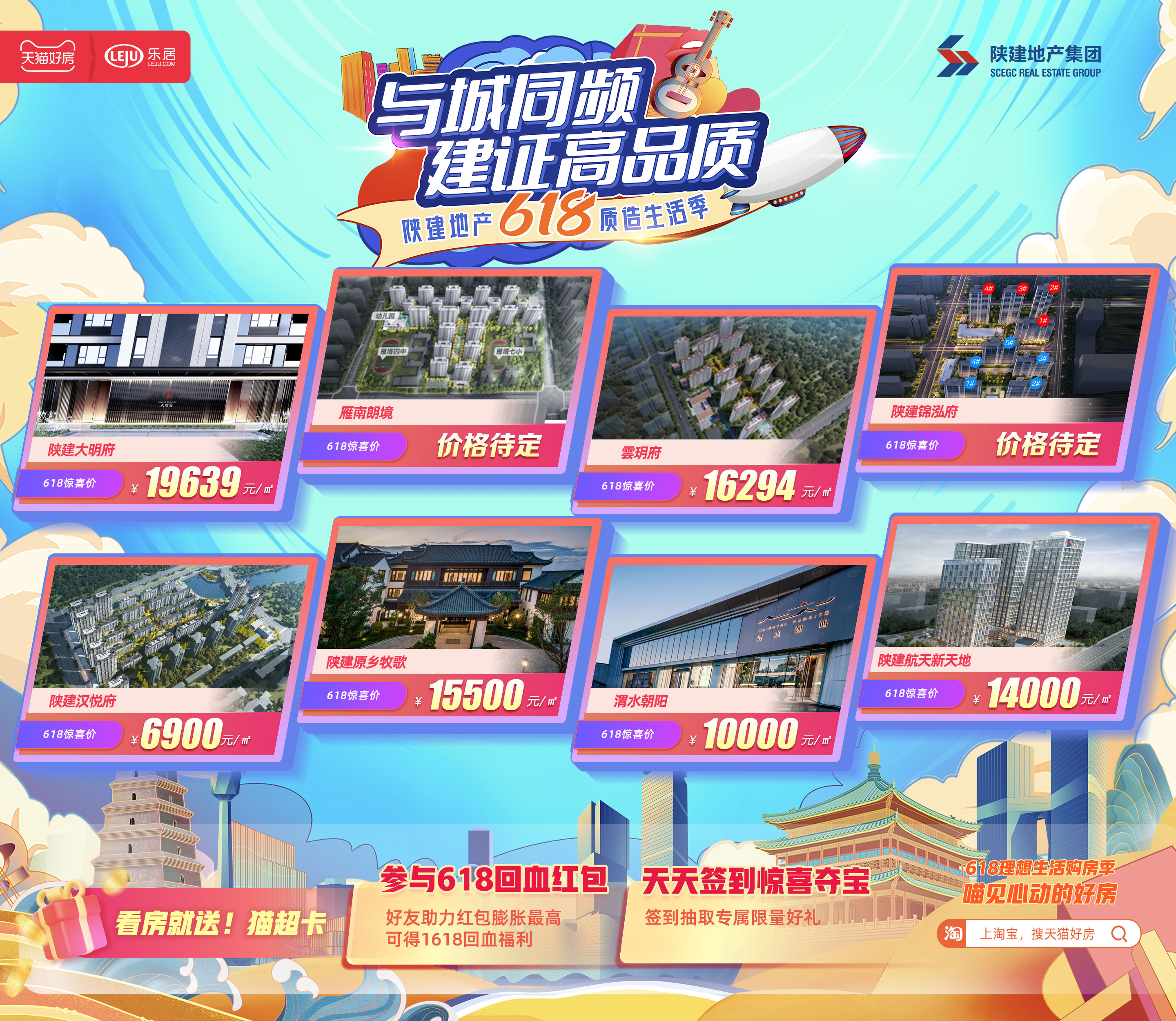 壹周楼市瞰点：西安新房“逆势走强” 陕建地产618质造生活季福利享不停_中金在线财经号