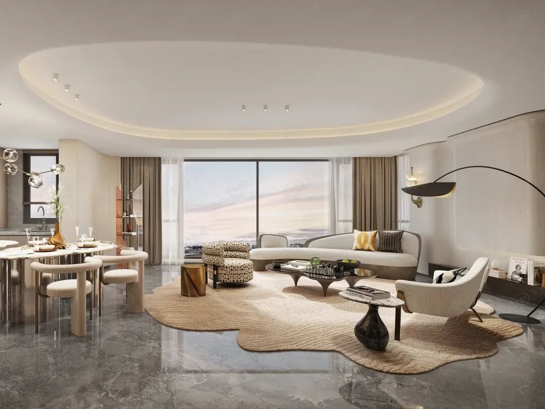 150平样板间效果图 客厅