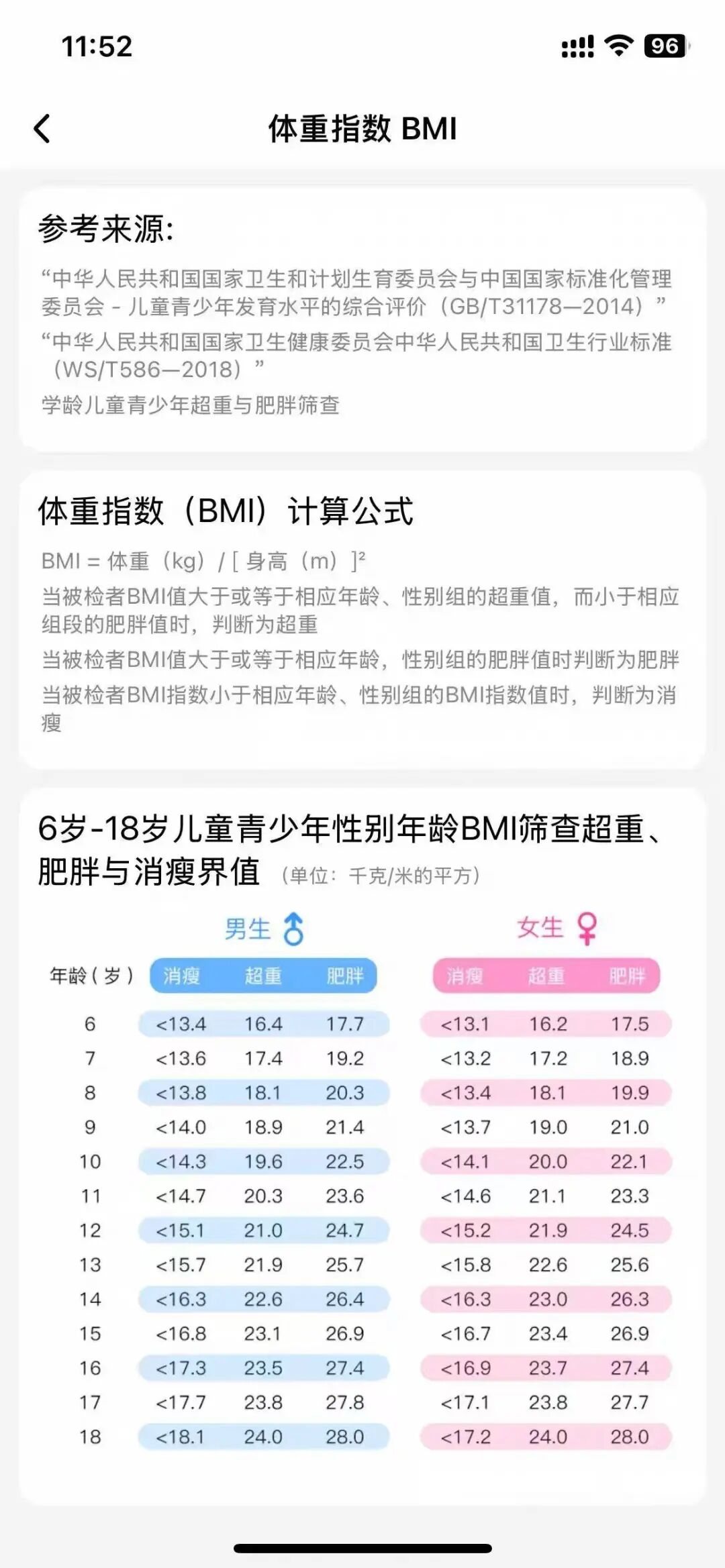 小天才电话手表官方客服给出的参考标准截图。