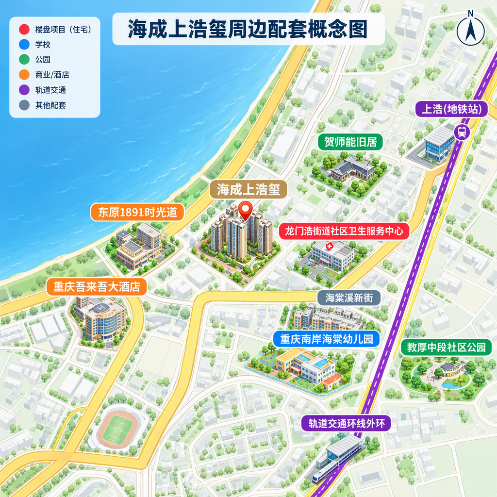 海成上浩玺周边配套概念图