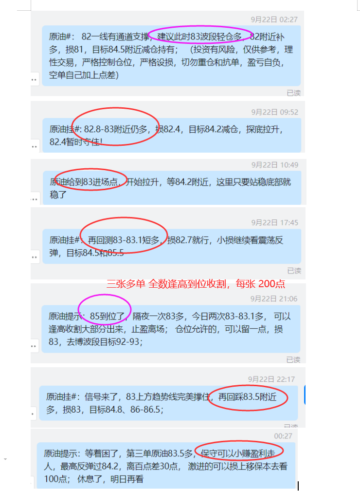 9.22 原油 ①隔夜83多，今日83和83.1两张多，最终85及上方全数盈利；②83.5多小赚.png