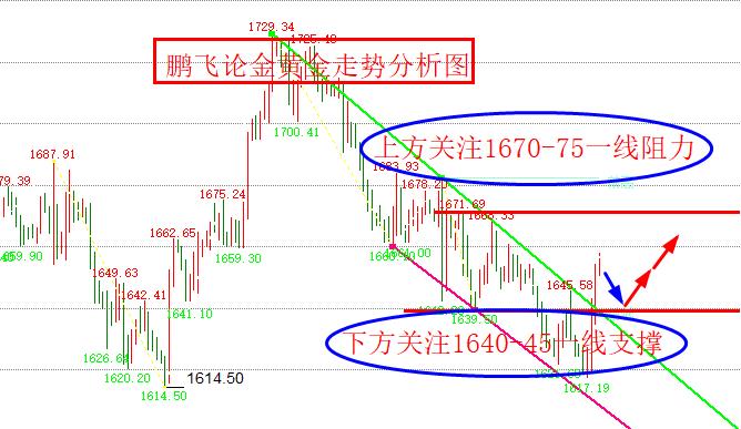 鹏飞论金1025黄金区间震荡后市策略及原油走势分析