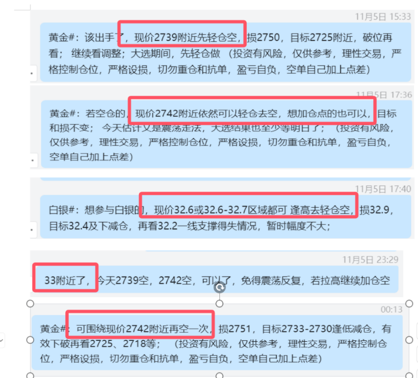 11.5日 黄金 2739、2742空，于2733盈利； 2742空继续空，于2736-33盈利；.png