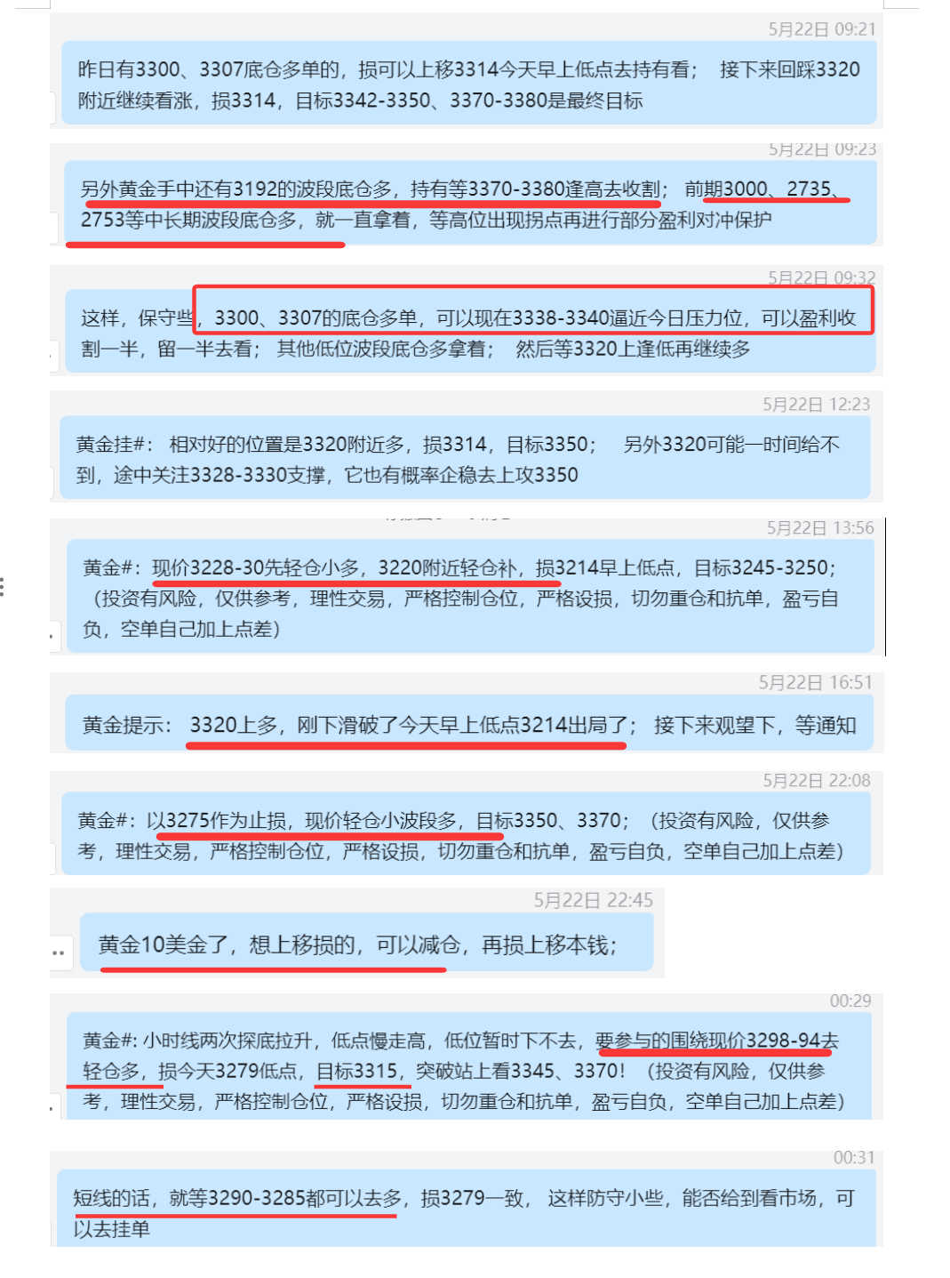 1747995125723367.png 5.22 黄金 昨日3300、3307多,3340附近盈利收割一半,剩下3214打盈利保护;3228、3220分批轻仓多,损3214;3292多,10美金盈利减仓后打保护; 3298波段多,或3290短线多,持有过夜.png