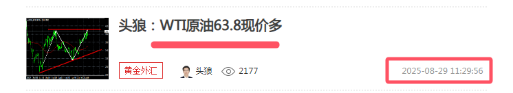 头狼：WTI原油公开的63.8干多，目前也是起飞，继续看69