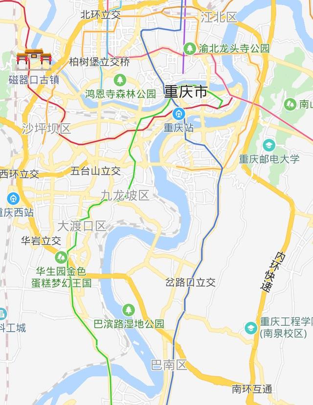 重庆地铁内环线路图图片