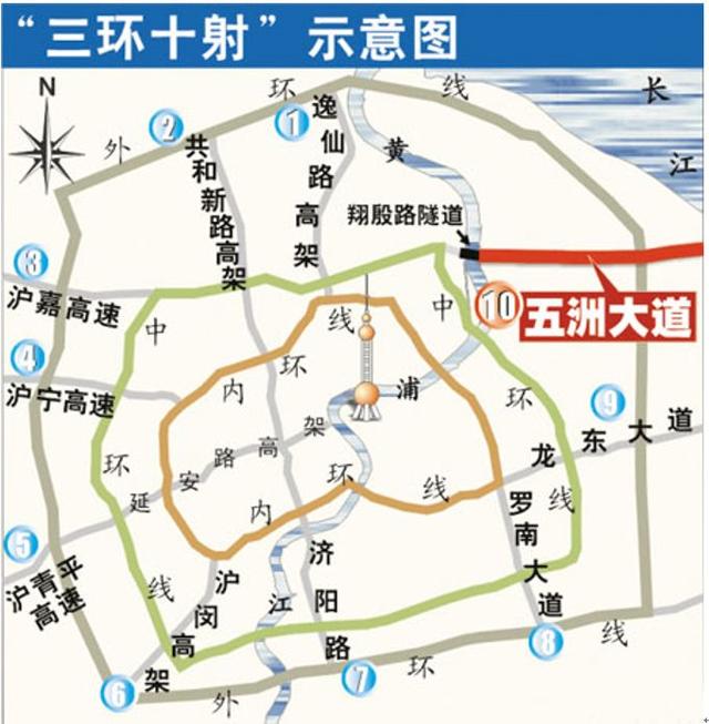 上海内环地图高清图片
