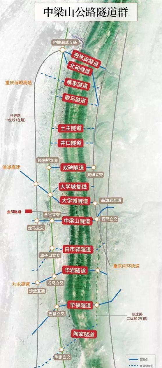 璧山金凤隧道规划图图片