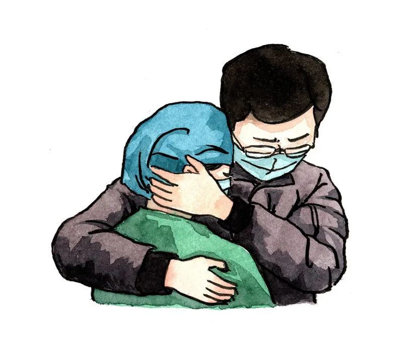 龙华文联抗疫的那些感动一直都在插画原创作品
