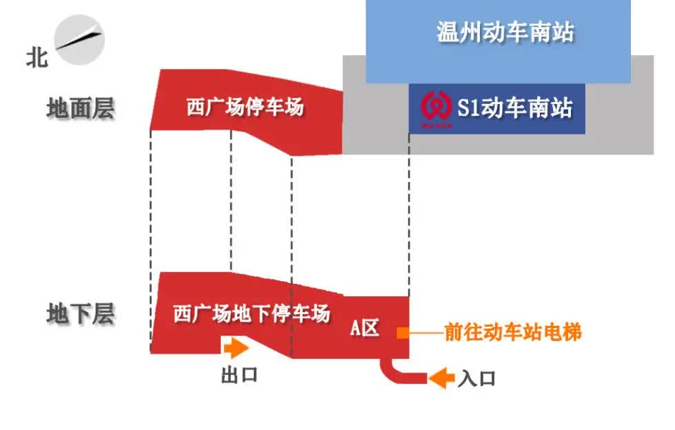 温州动车南站西广场停车场启用试运营期间每天封顶10元