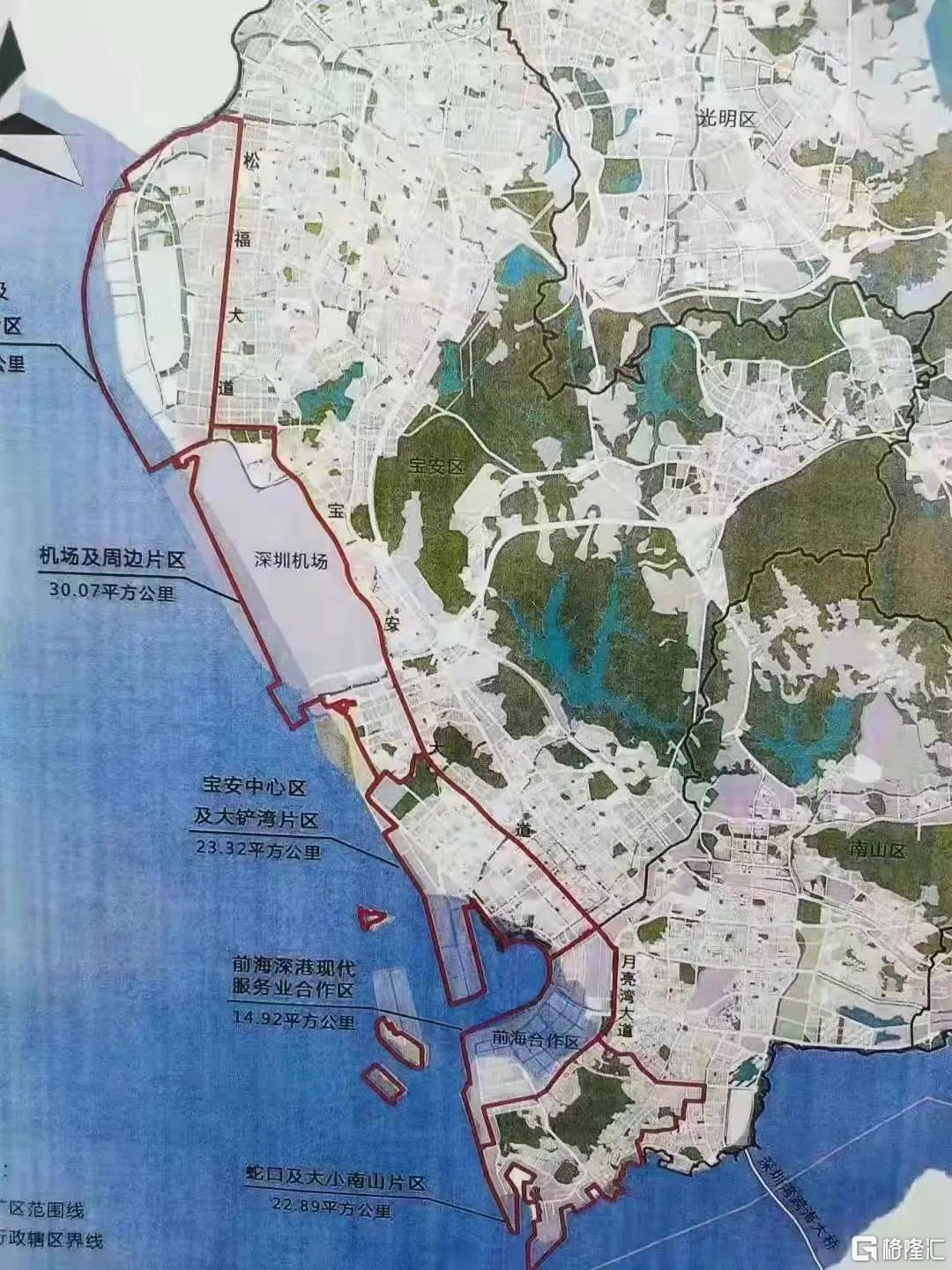 还包括蛇口及大小南山片区,沙井,福永,大小铲岛以及孖洲岛