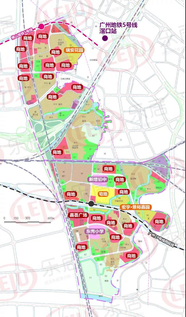 紧邻广州佛山大沥又出控规规划广州19号线西延线佛山5号线
