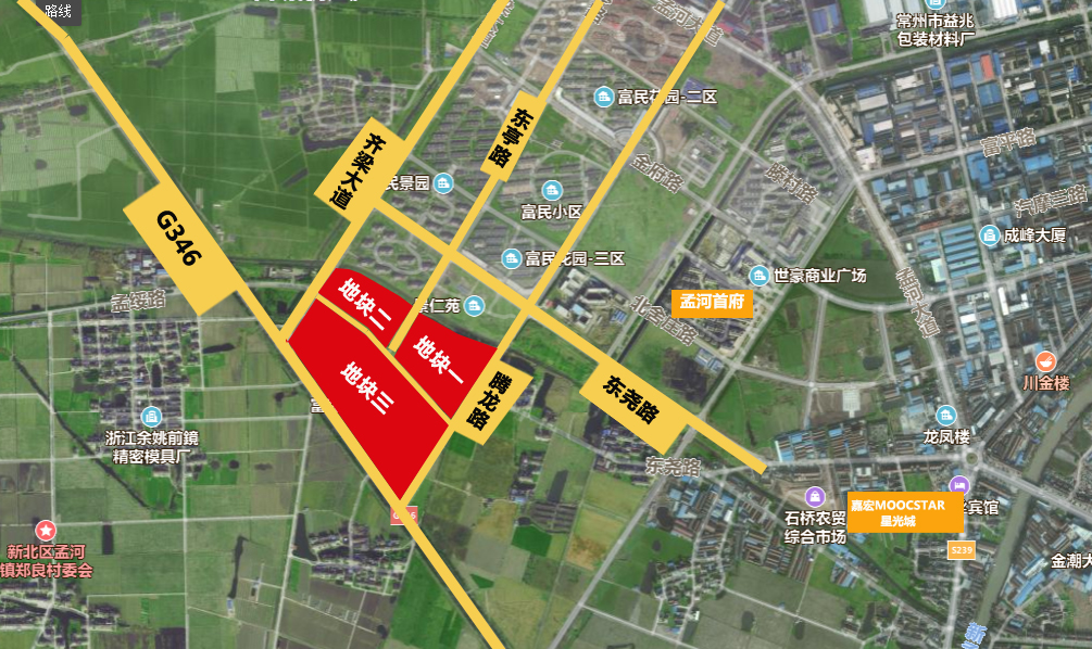 孟河板块连出三块宅地规划6969地块三:该地块位于孟河镇,齐梁大道