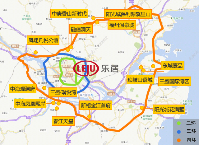 福州四环地图图片