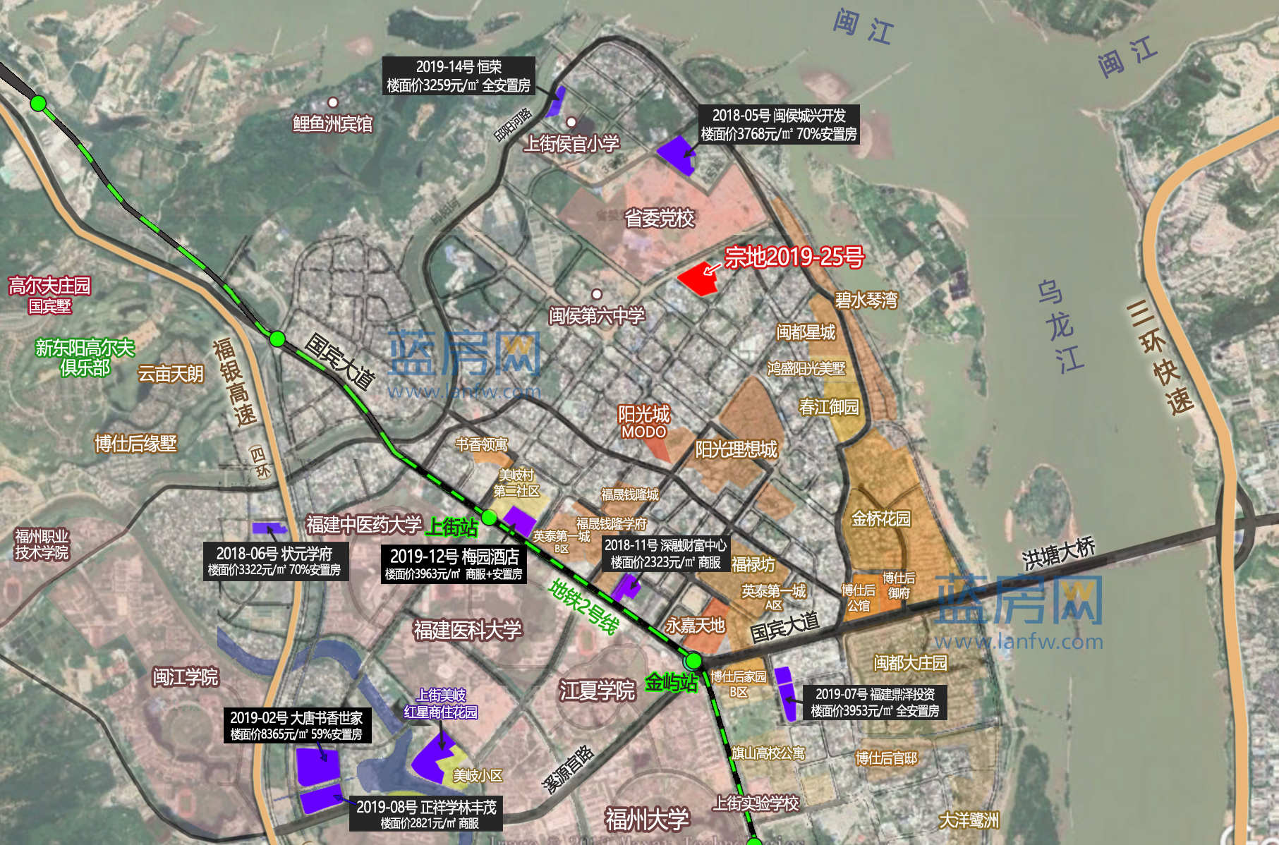 首先出让的是闽侯宗地2019-25号上街镇上街社区地块.