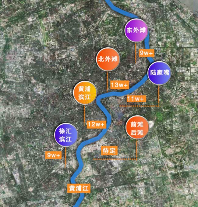 上海濱江豪宅房價地圖沒想到北外灘的房價最高