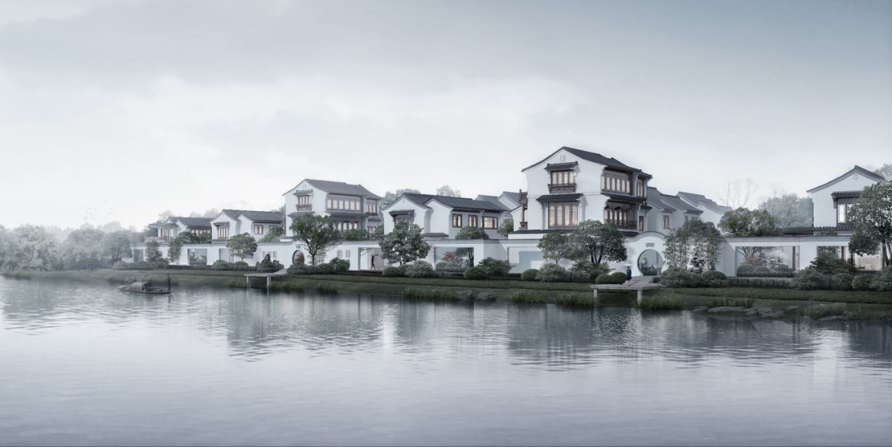 绿城梨园湾小镇山塘古街水乡月色映山塘小镇梨色舞荡漾