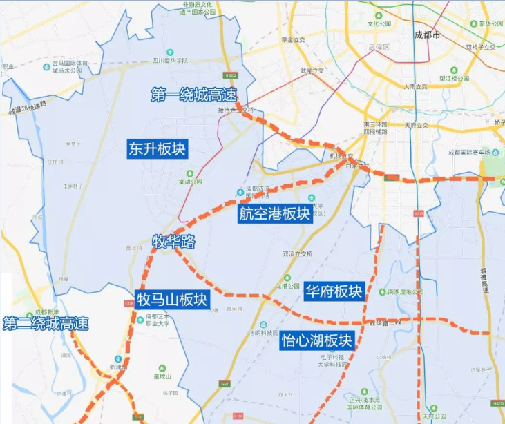 双流西航港道路规划图片