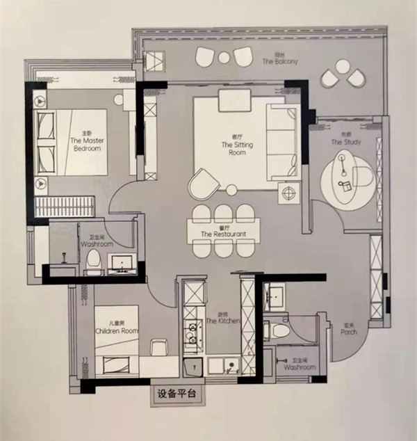 好住横沥岛新盘户型曝光约45米开间l型大阳台望江真香