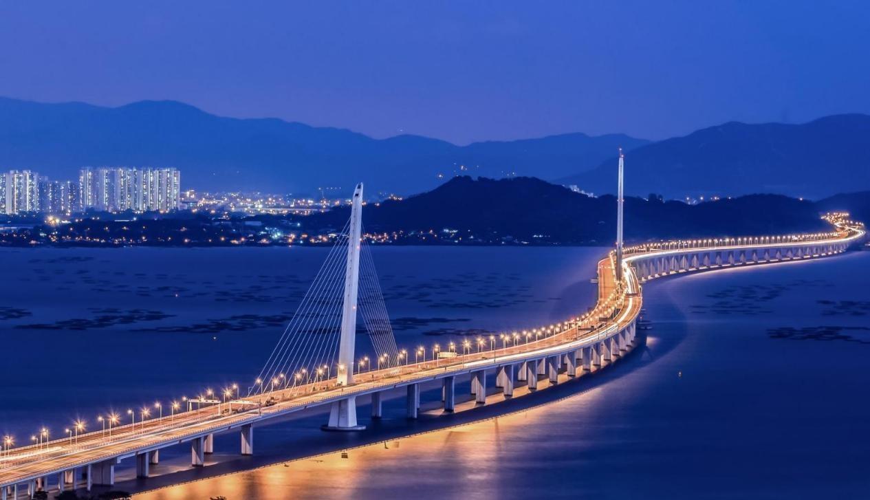 粤港澳大桥全景图图片