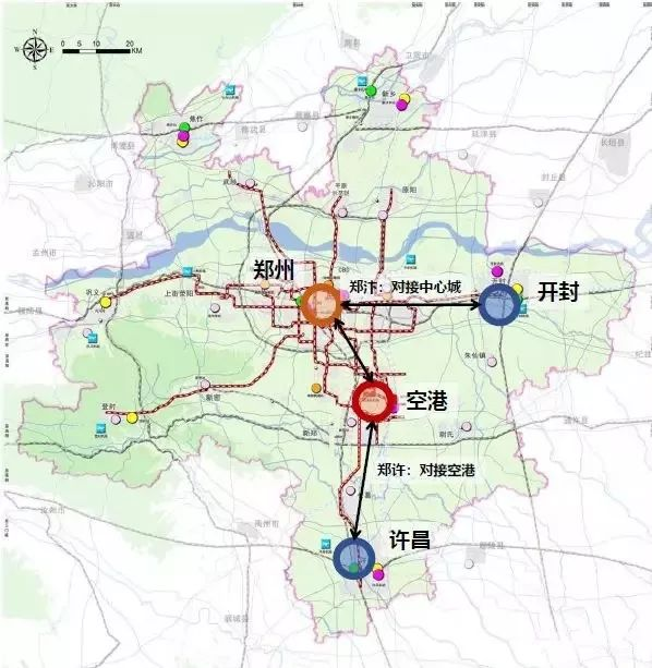 線路銜接鄭州航空港區,鄭州新鄭國際機場,新鄭市,長葛市,建安區,貫穿