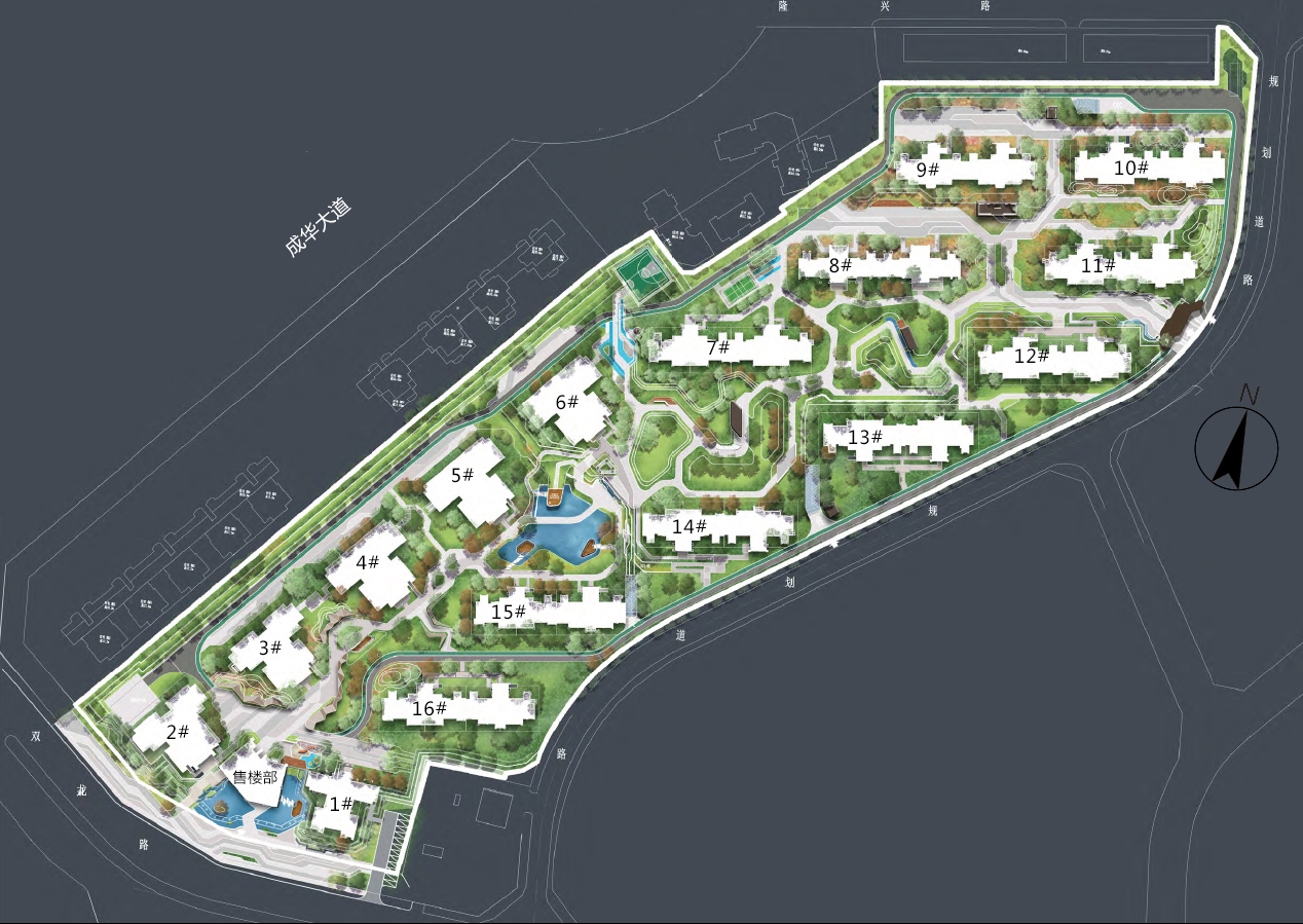 (梧桐玖宸项目总平示意图)