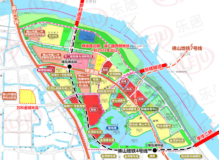 官方回应图6969早于9月,规划建设的佛山市第二中学附属学校(绿岛