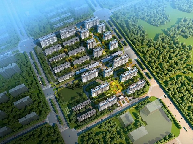 康桥林语镇项目总占地1100亩,120万㎡体量,内部规划幼儿园,小学,4.