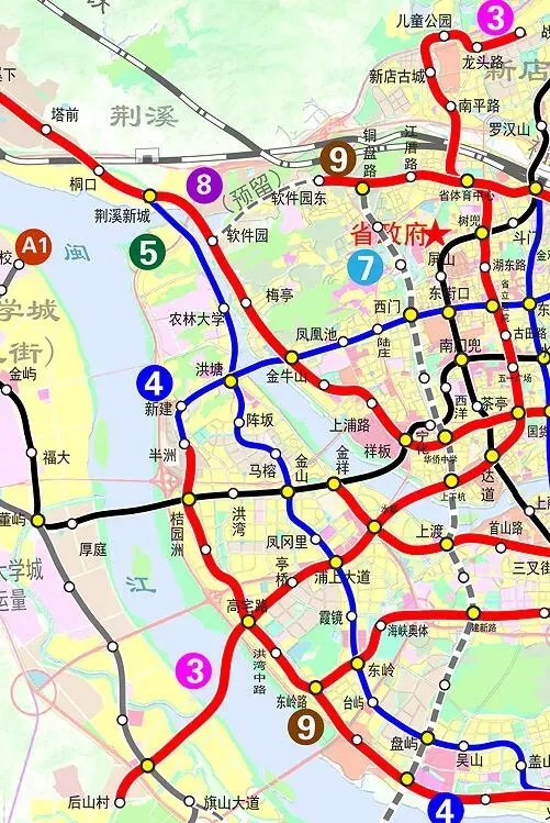 城市配套地铁3号线走势再曝光终于福州西站附沿线楼盘地图
