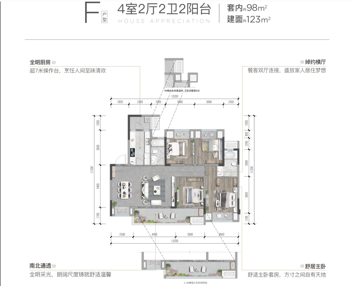 绿地听江左岸户型图图片