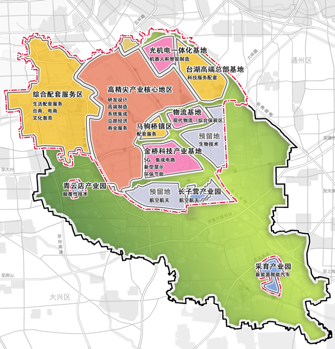 亦庄规划图 高清图片