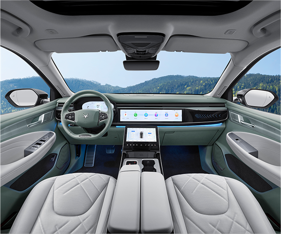 (极狐阿尔法t)智能科技方面,极狐森林版全系标配哈曼infinity 12